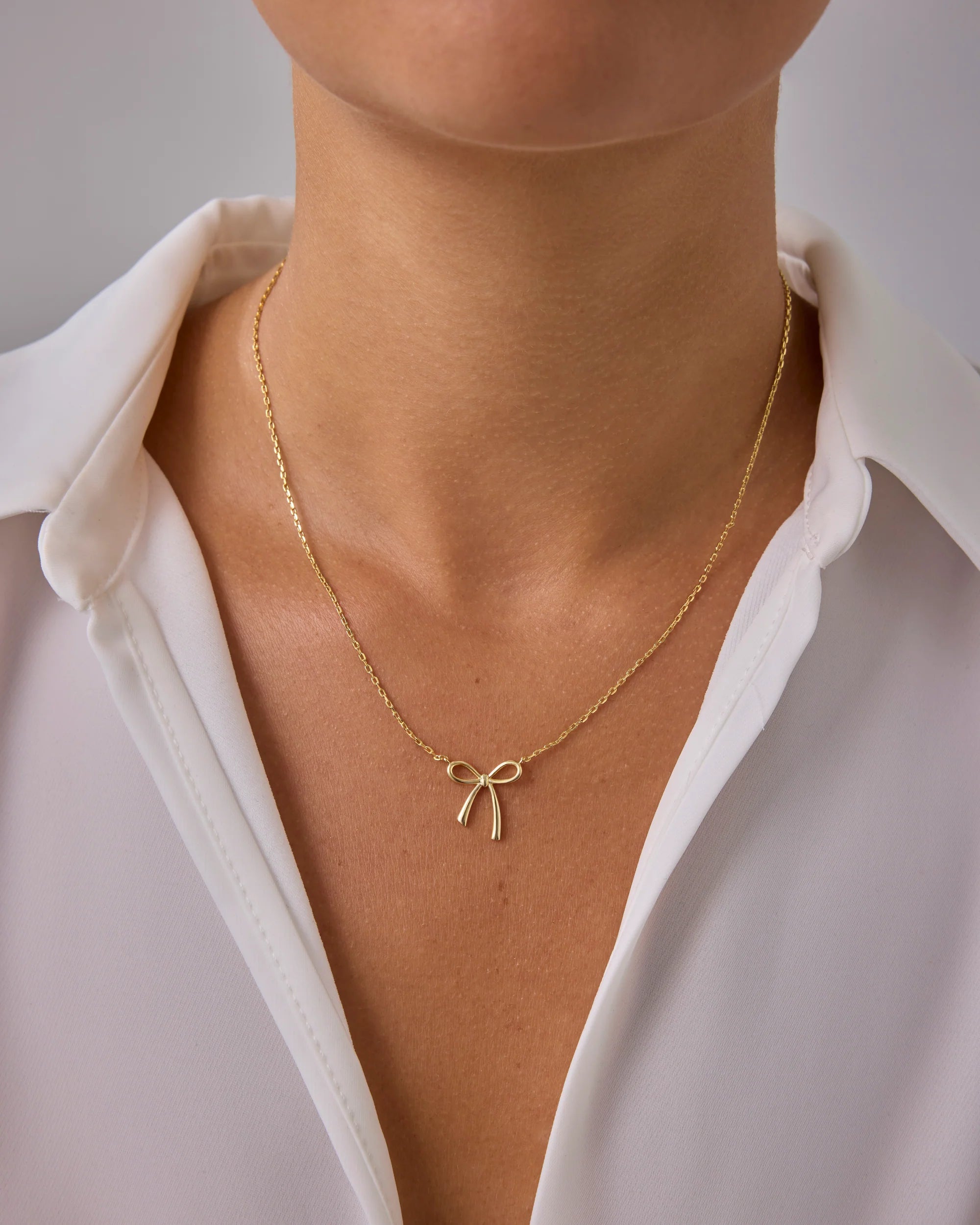 Tied Up Bow Necklace