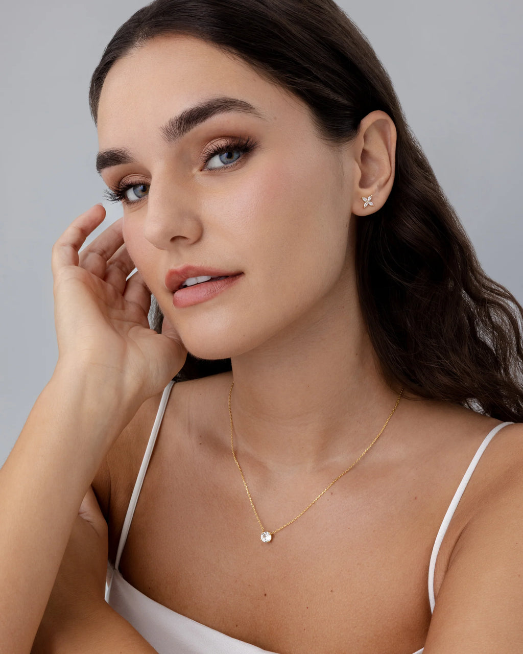 4 Stone Marquise Stud Earrings