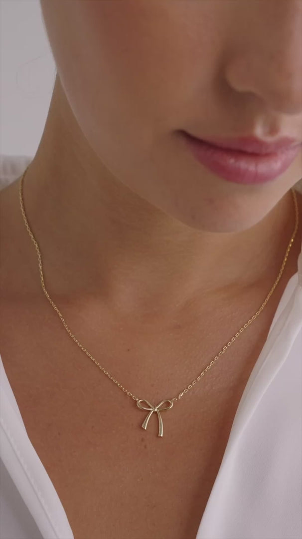 Tied Up Bow Necklace